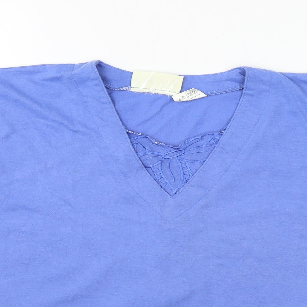 Leisure Style  Womens Blue   Basic T-Shirt Size 12