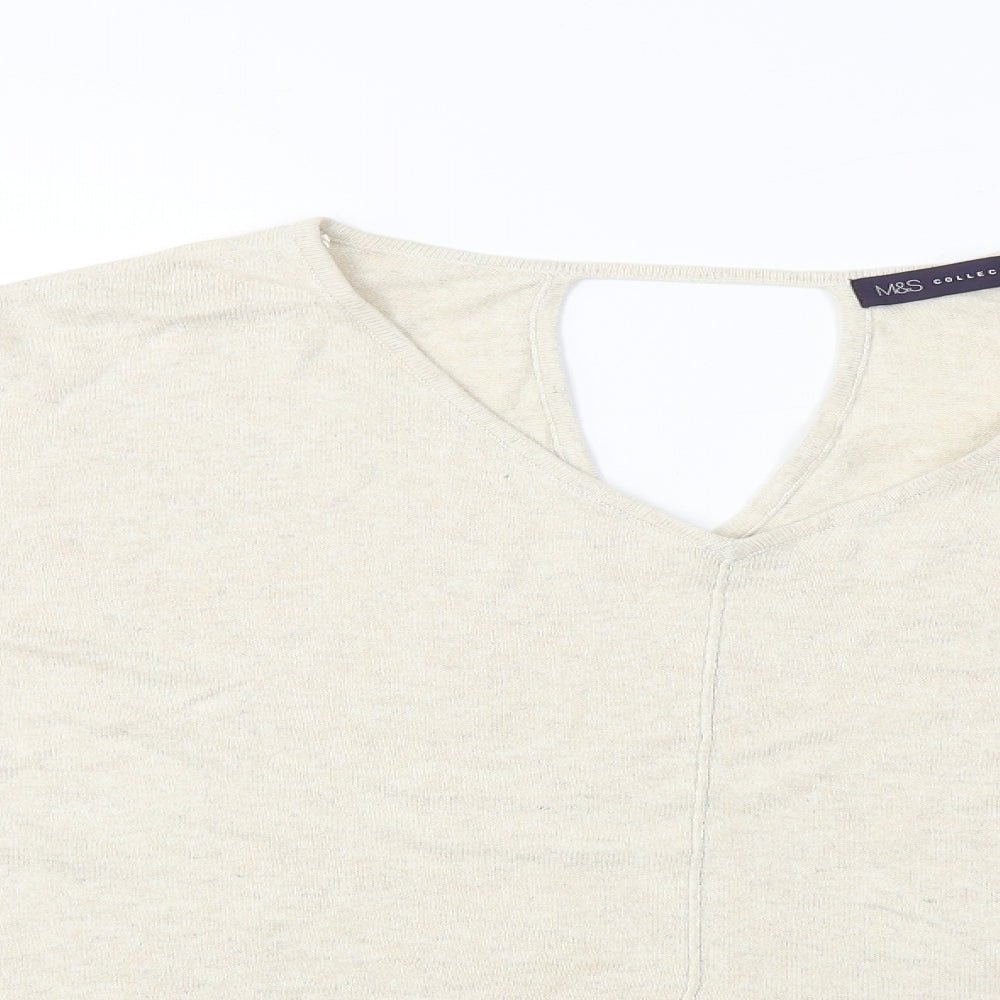 Marks and Spencer  Womens Beige   Pullover Jumper Size 18