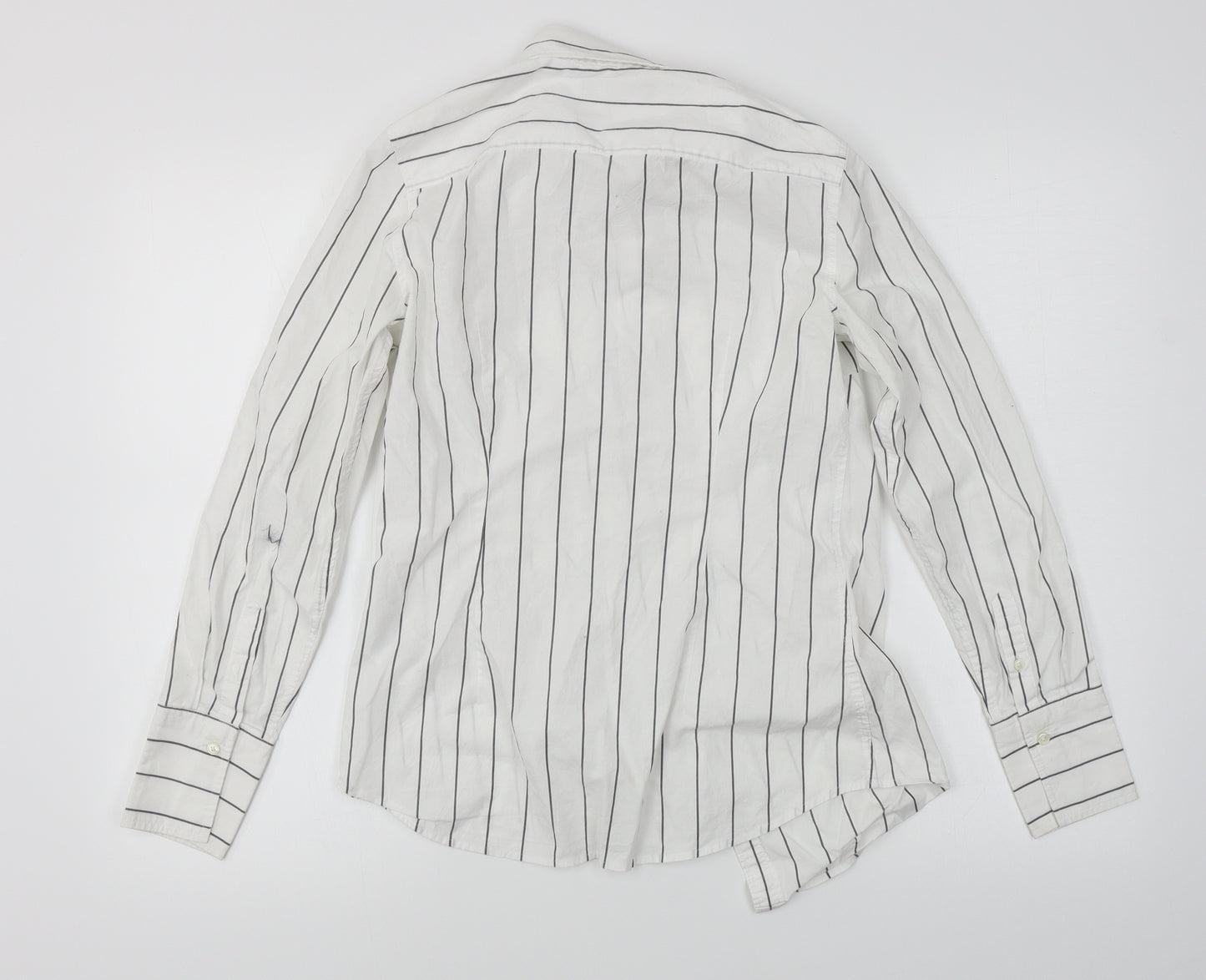 Banana Republic  Womens White Striped  Basic Button-Up Size 4