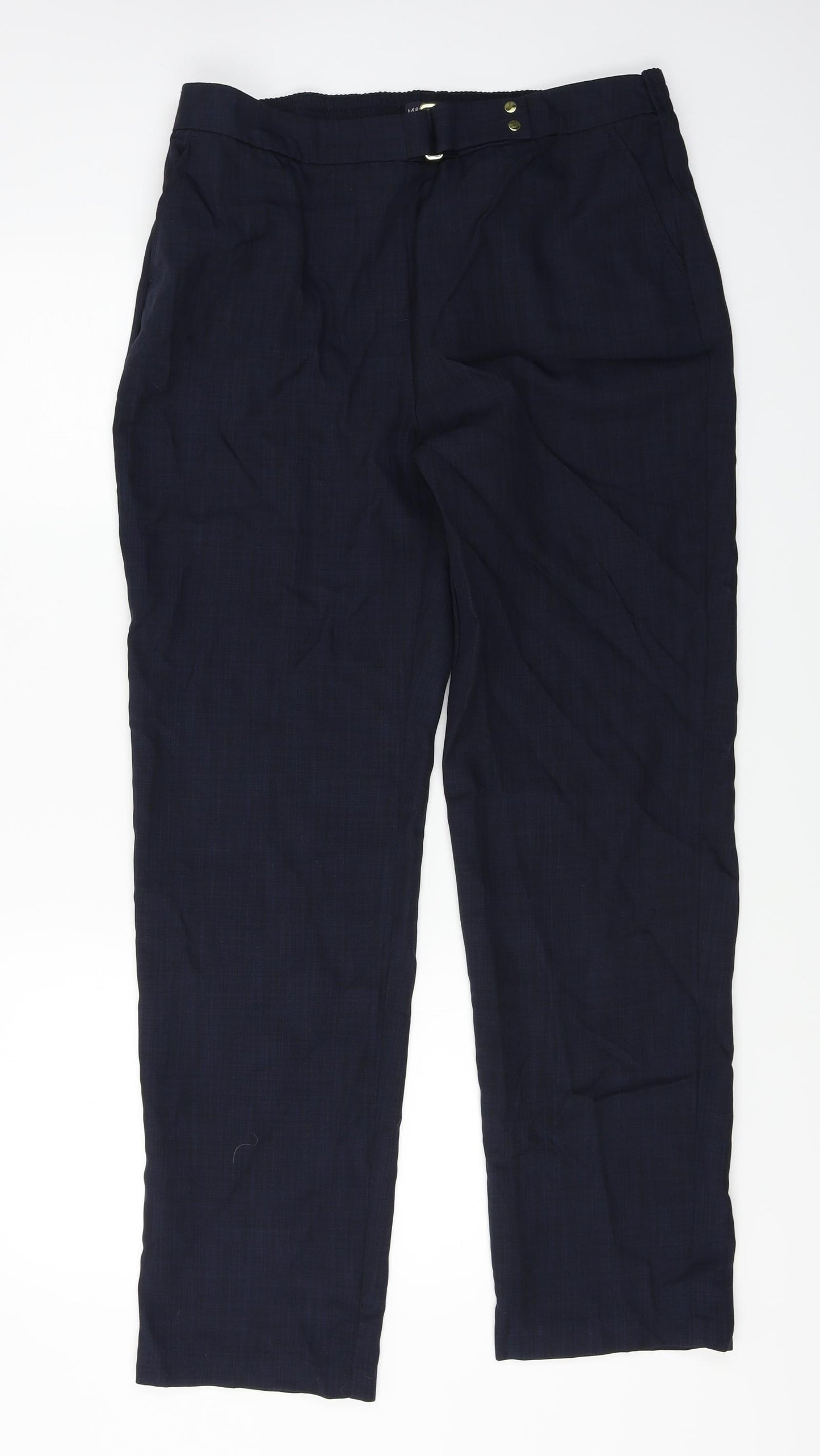 Marks and Spencer  Womens Blue   Trousers  Size 14 L26 in