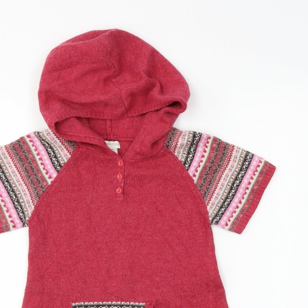 Monsoon  Girls Pink   Pullover Jumper Size 8-9 Years
