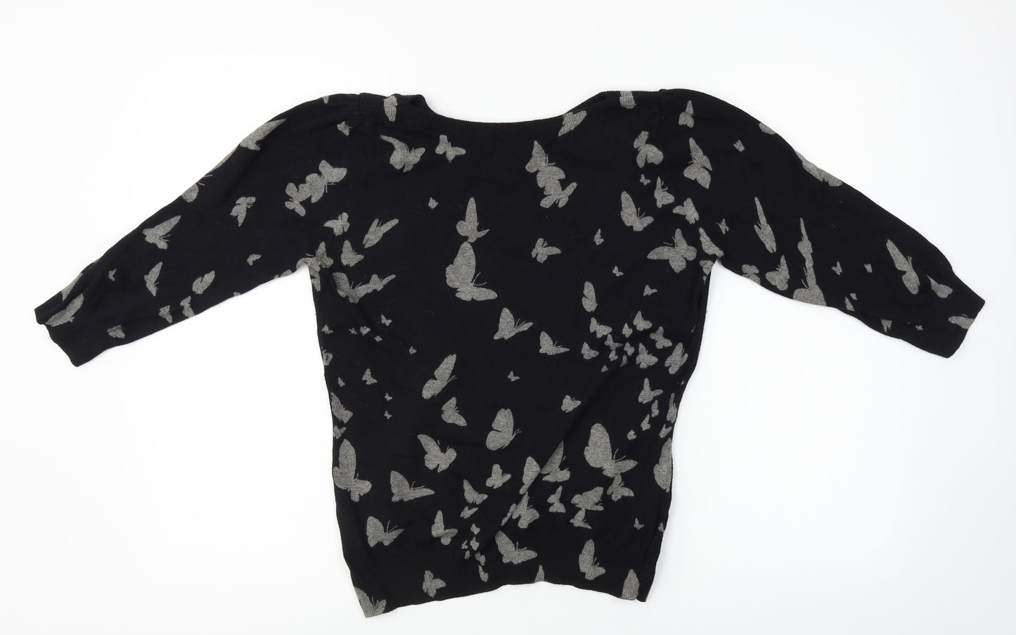 NEXT  Womens Black Animal Print  Pullover Jumper Size 14