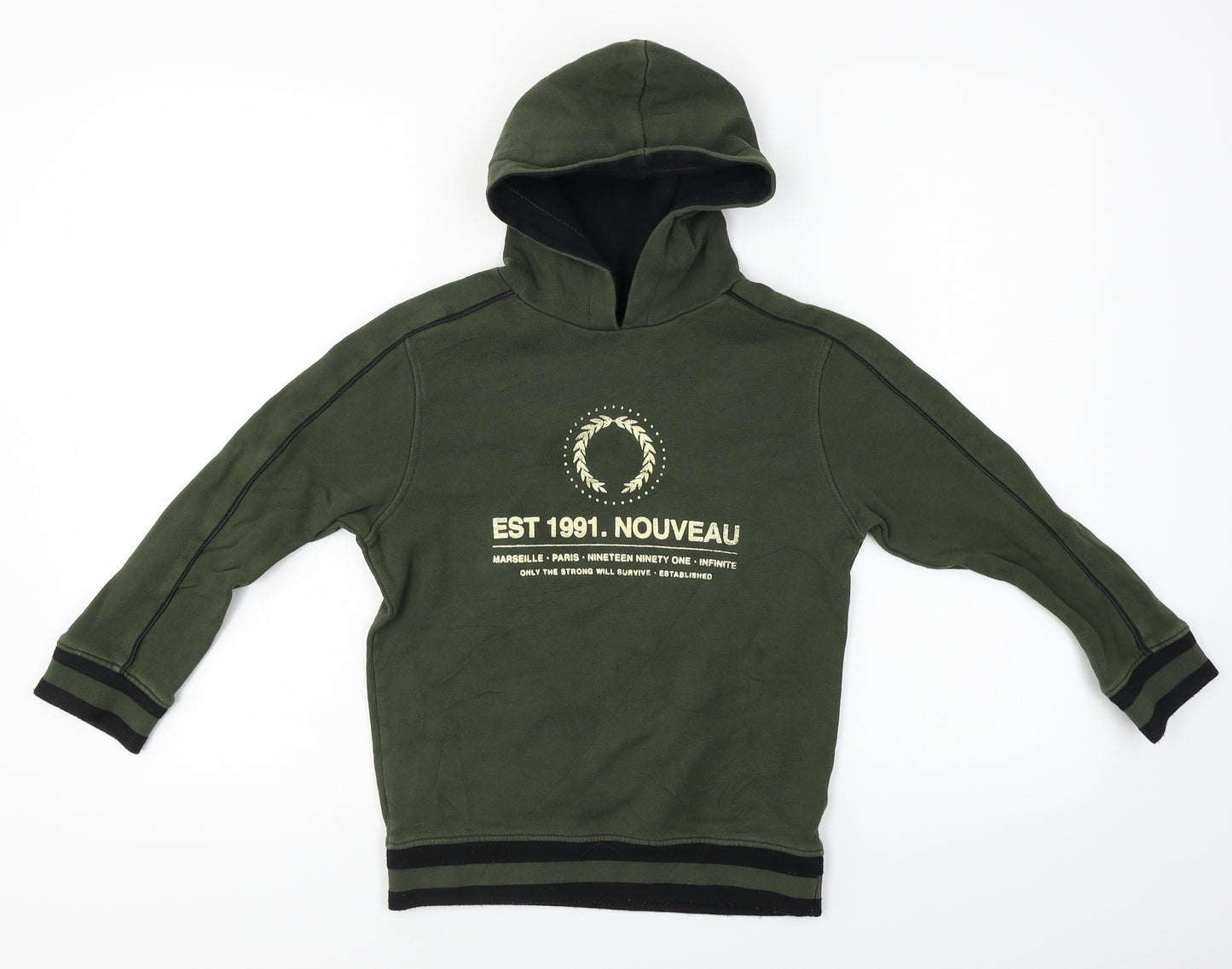 River Island  Boys Green   Pullover Hoodie Size 7-8 Years