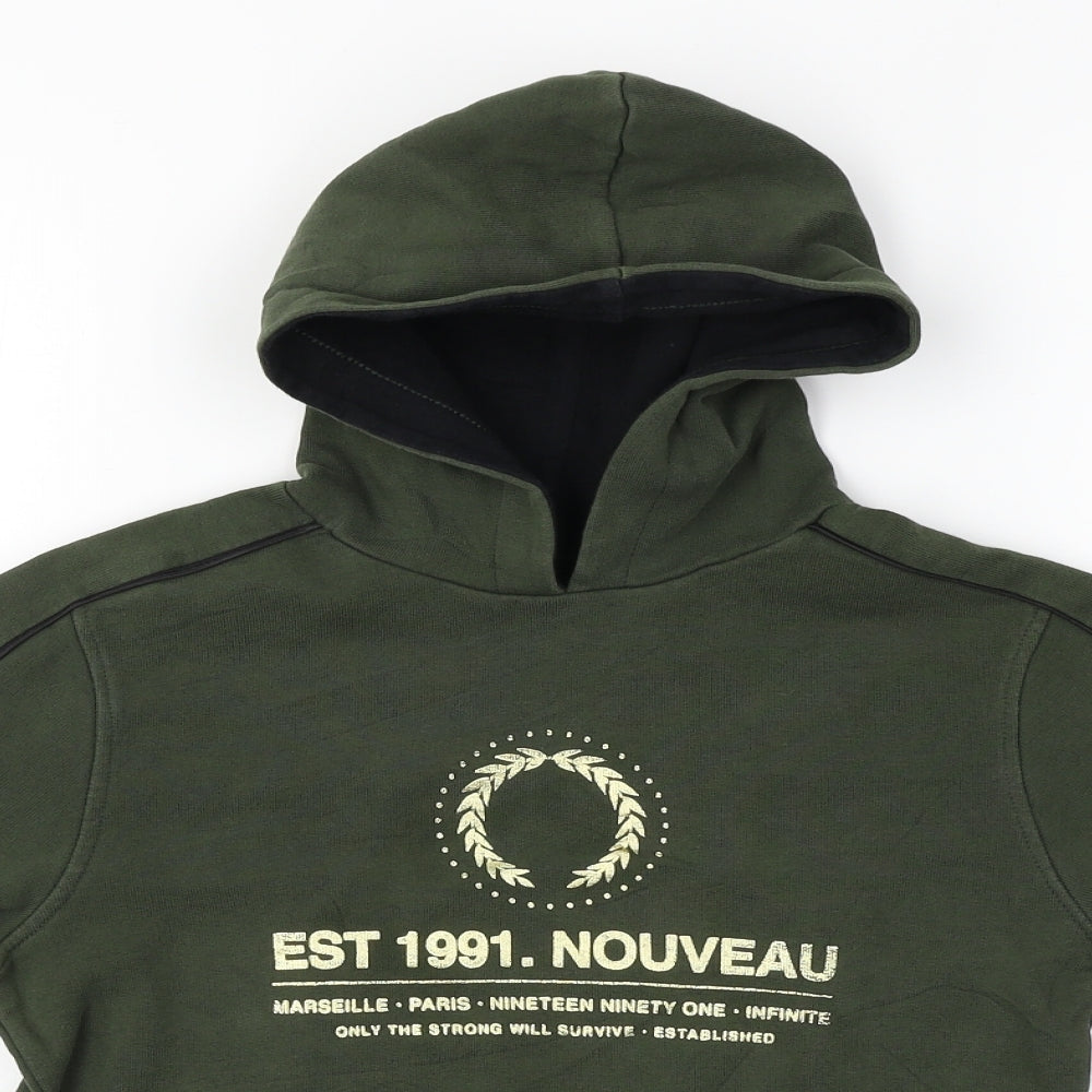 River Island  Boys Green   Pullover Hoodie Size 7-8 Years