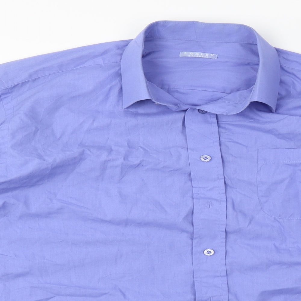 Loxley  Mens Blue    Dress Shirt Size 16