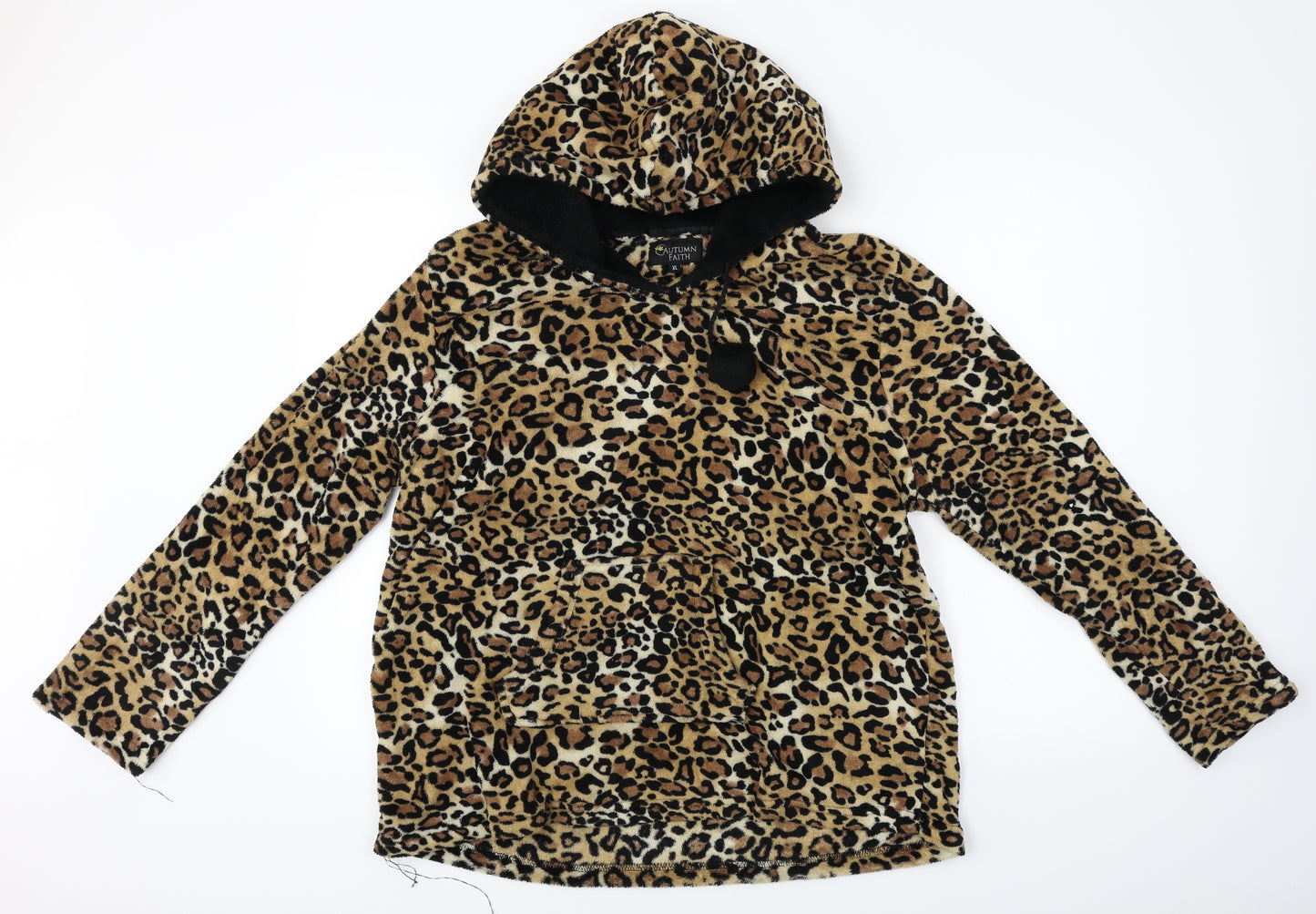 autumn faith Womens Brown Animal Print  Pullover Jumper Size XL