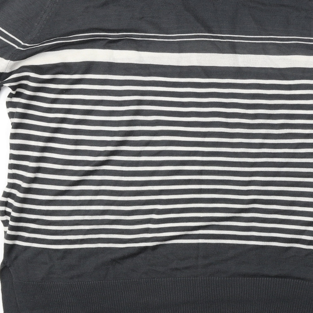 Principles  Womens Grey Striped  Pullover Jumper Size 12