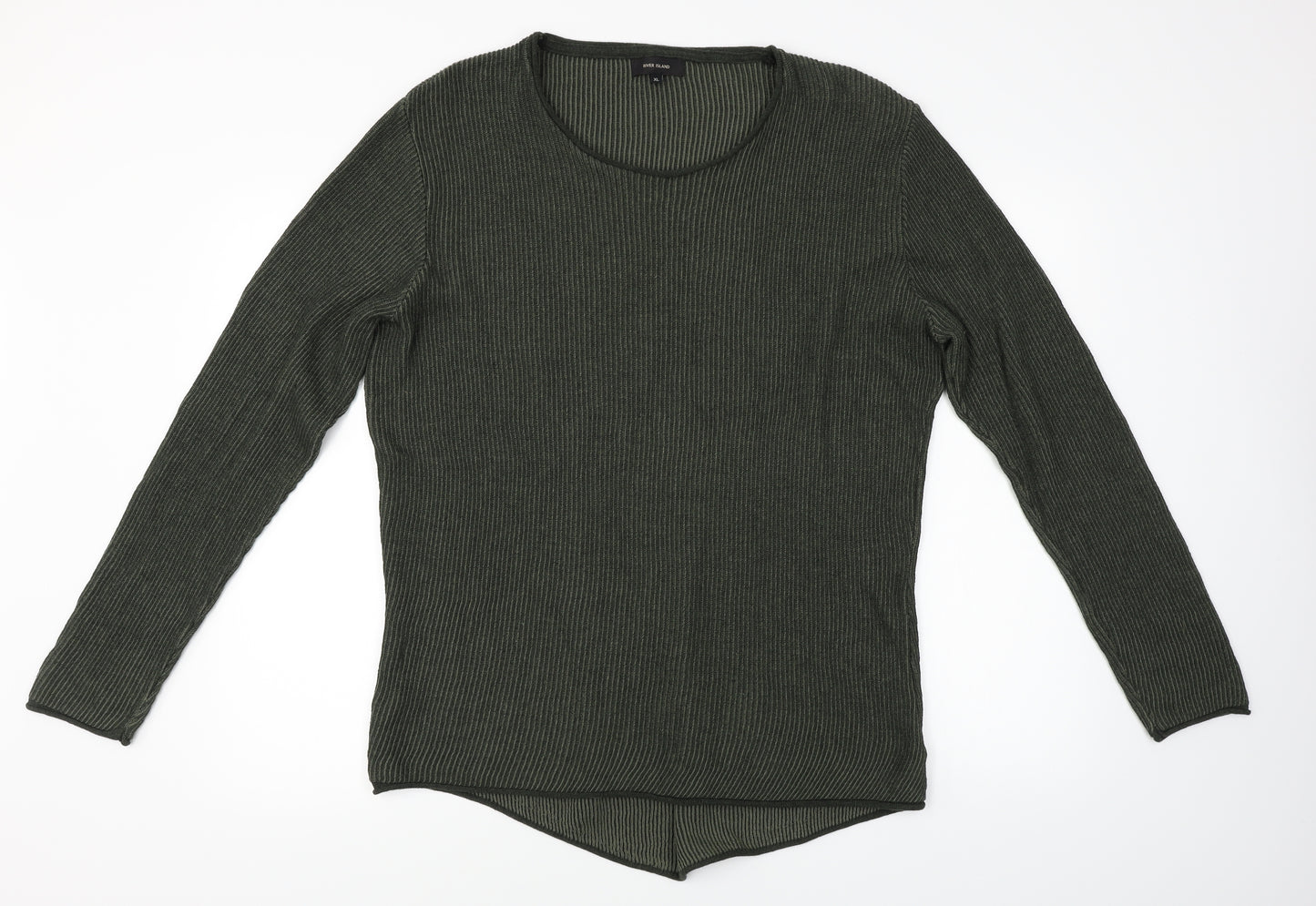 River Island  Mens Green   Pullover Jumper Size XL