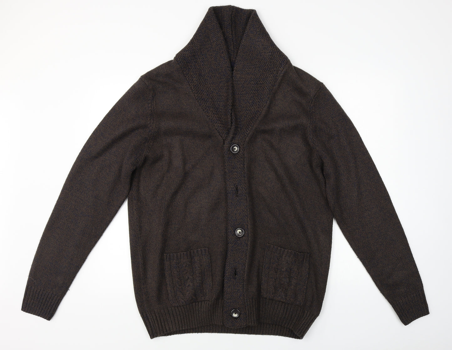 M&Co  Mens Brown   Cardigan Jumper Size L