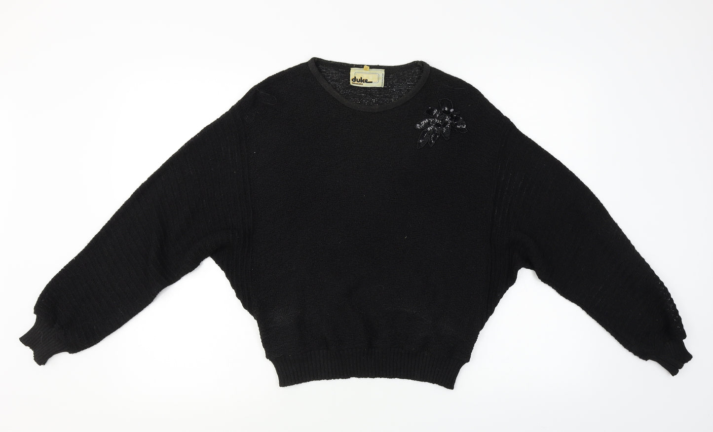 Duke  Womens Black   Pullover Jumper Size 6