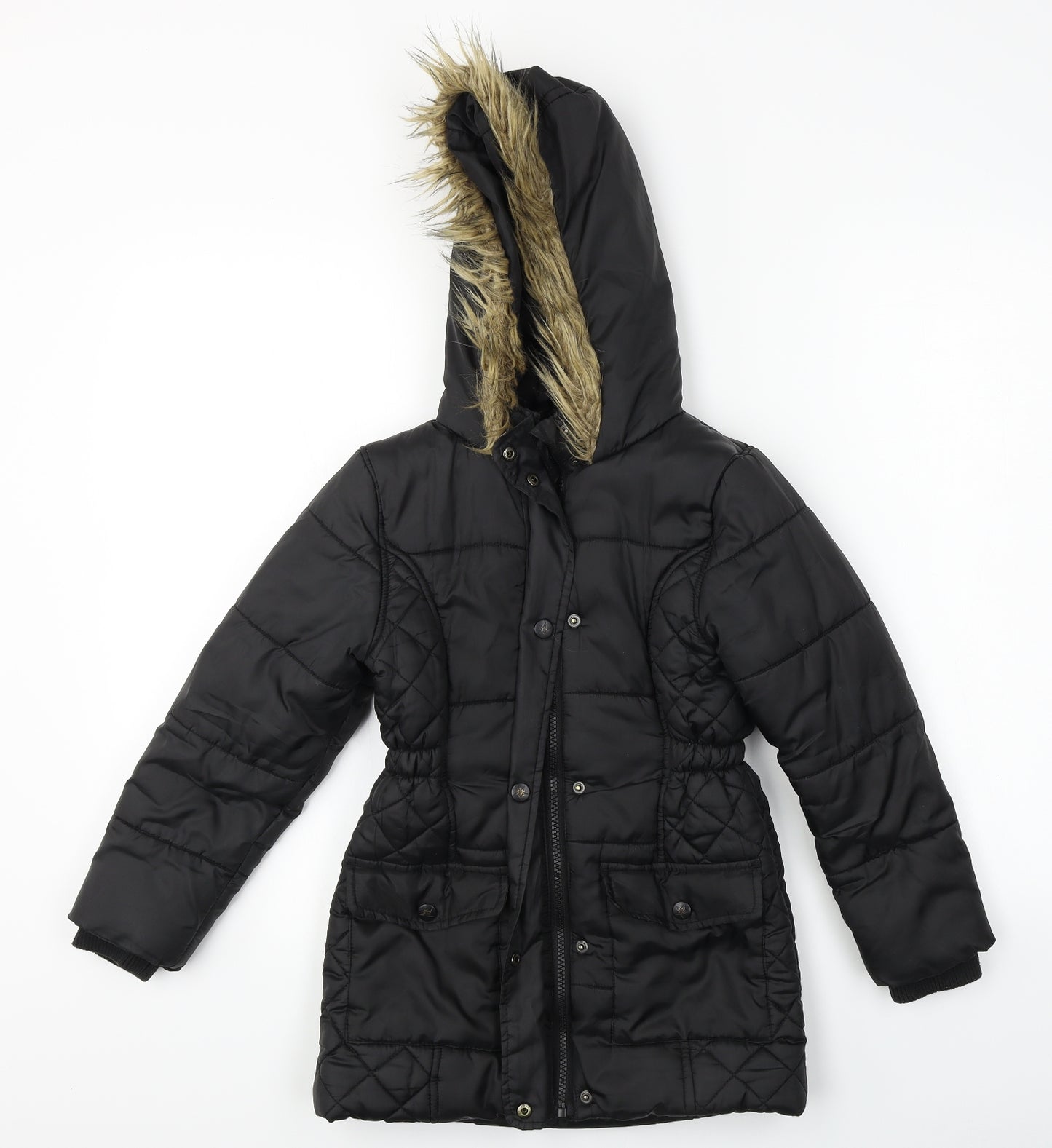 F&F  Girls Black   Jacket Coat Size 7-8 Years