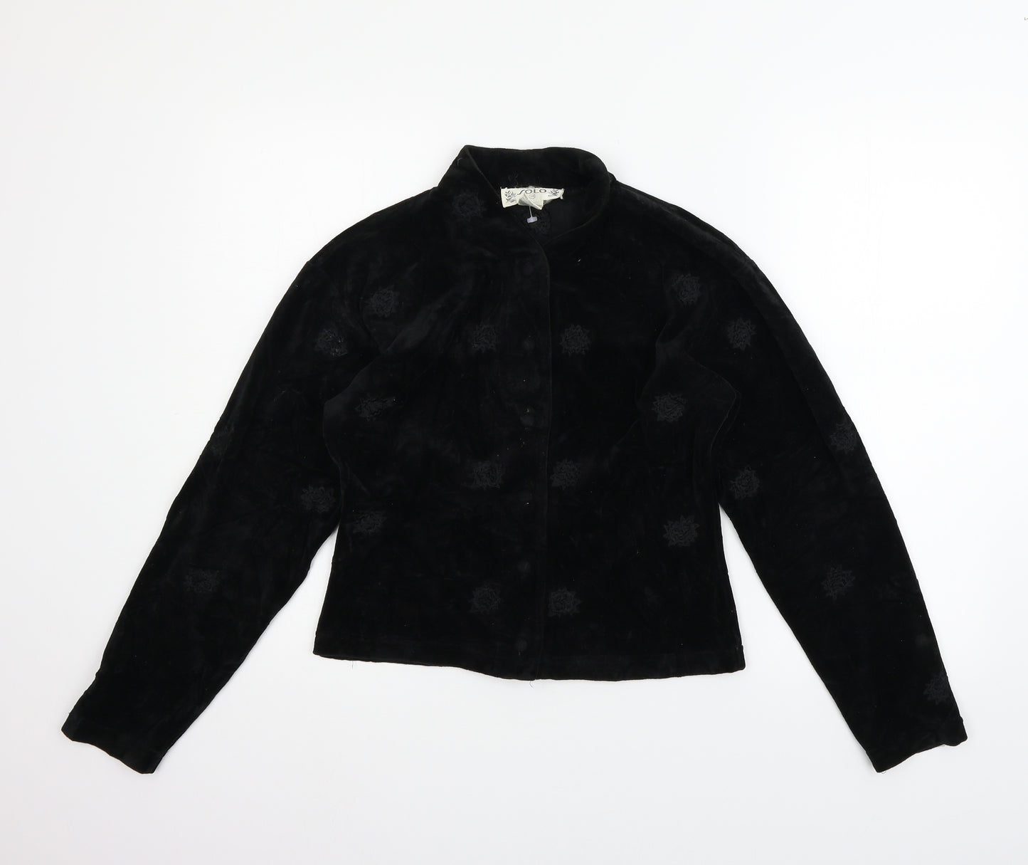 SOHO Womens Black   Basic Button-Up Size S