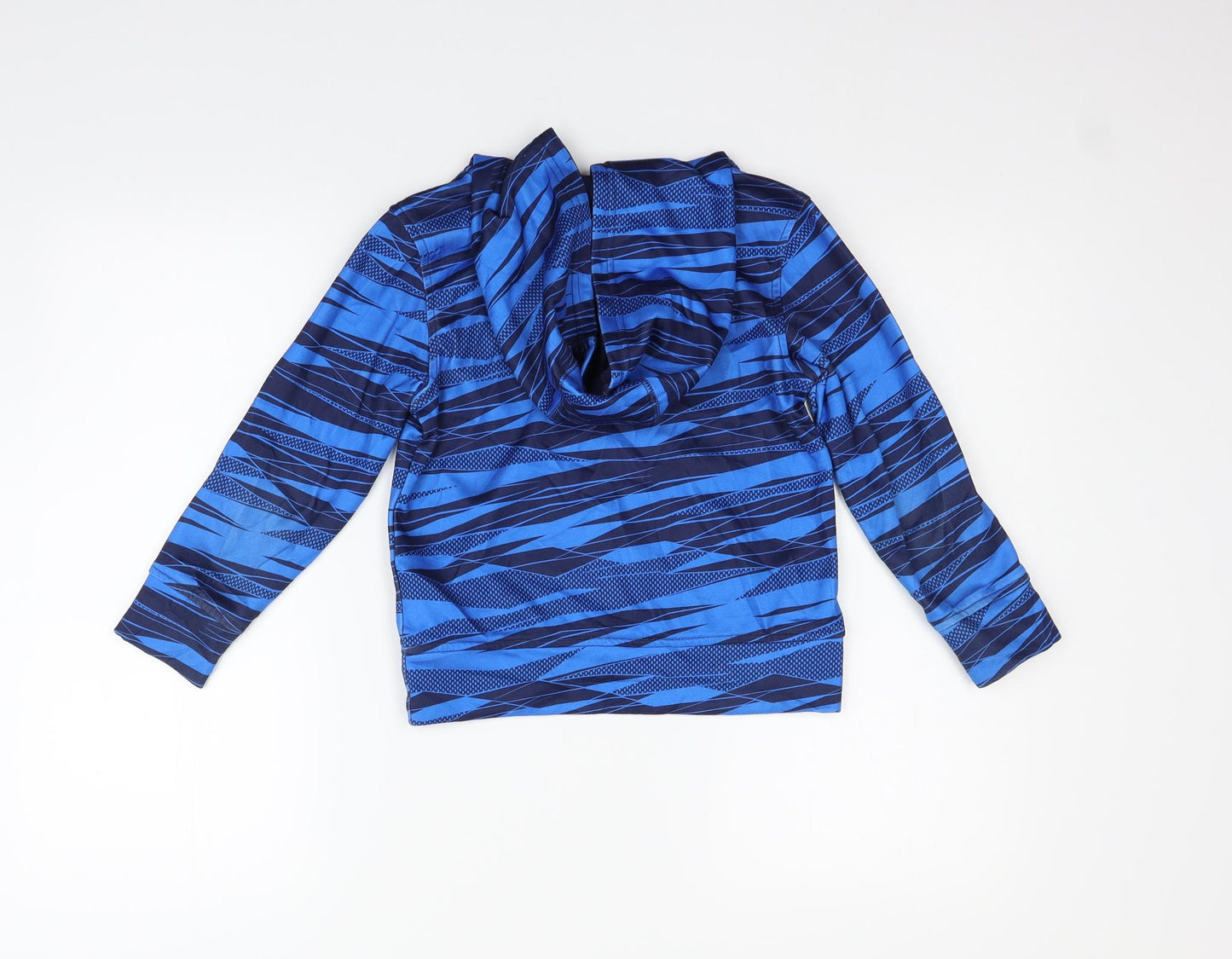 PUMA Girls Blue Geometric  Pullover Jumper Size S