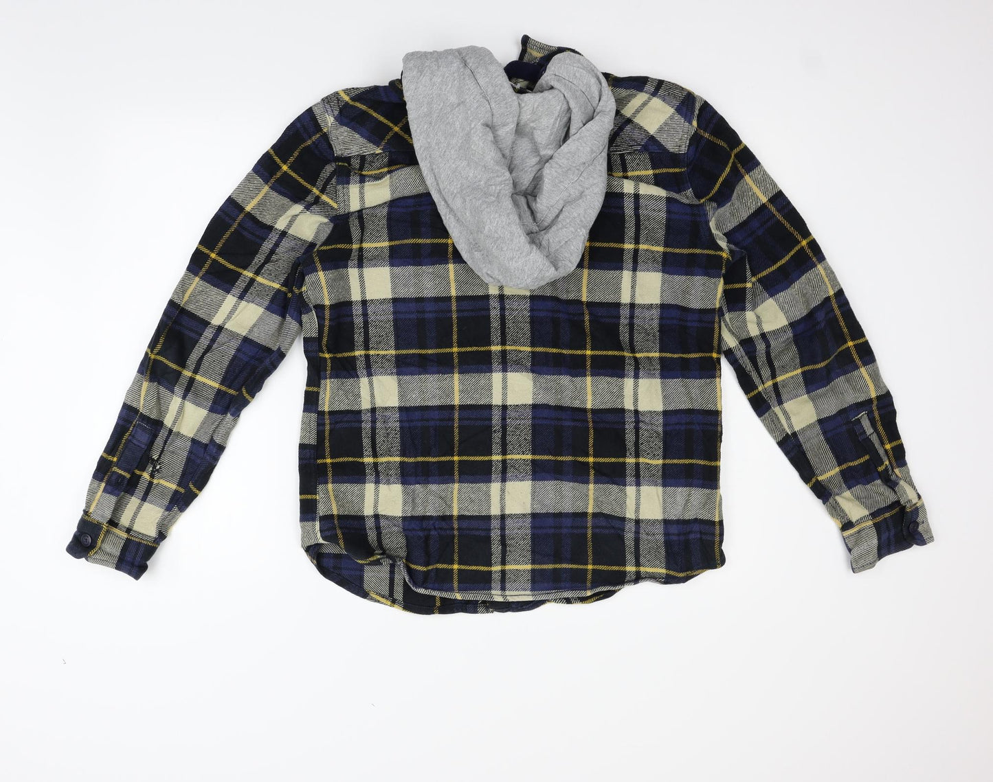 St George Womens Blue Check  Basic Button-Up Size M