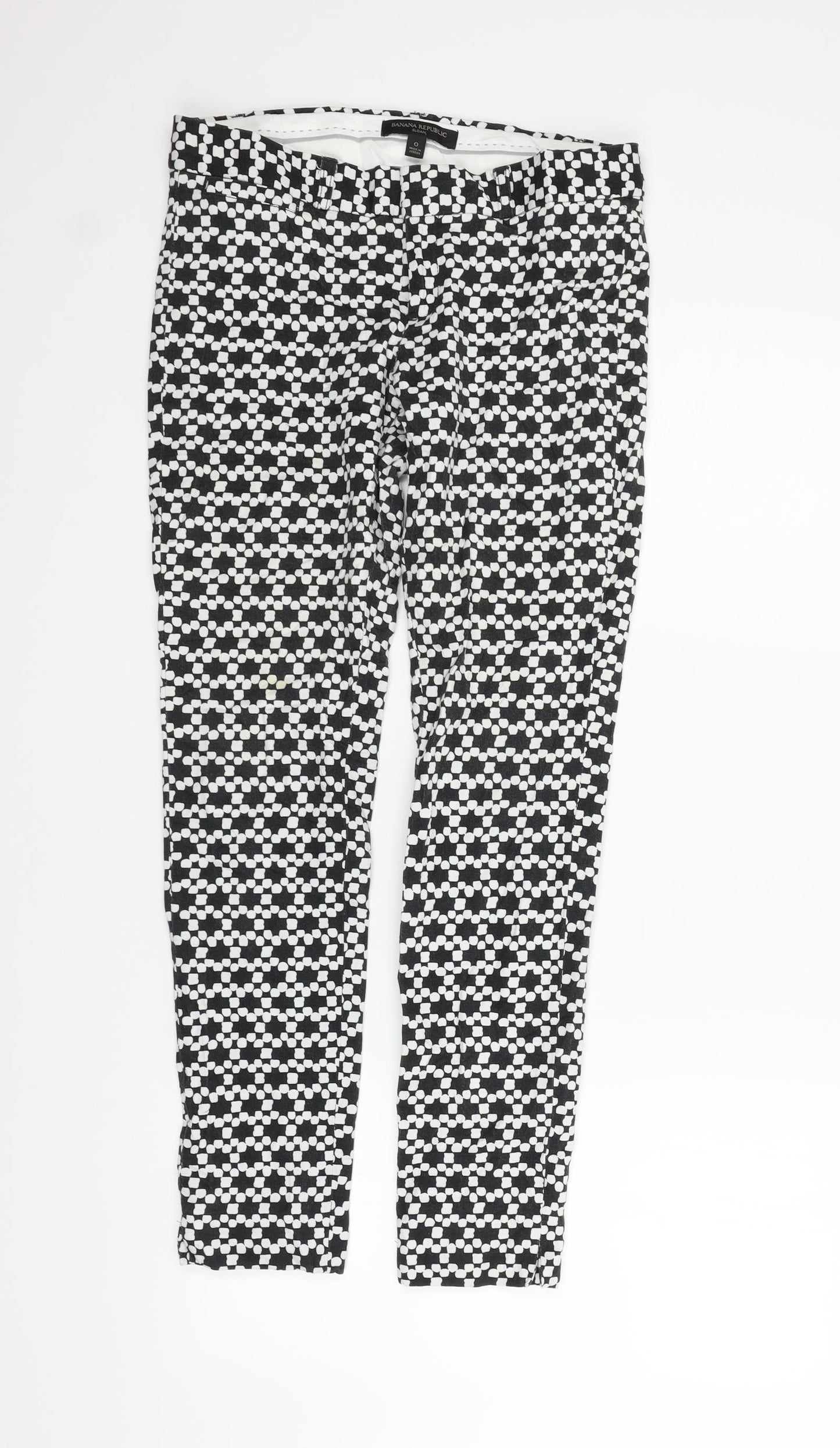 Banana Republic Womens Black Geometric  Trousers  Size S L26 in