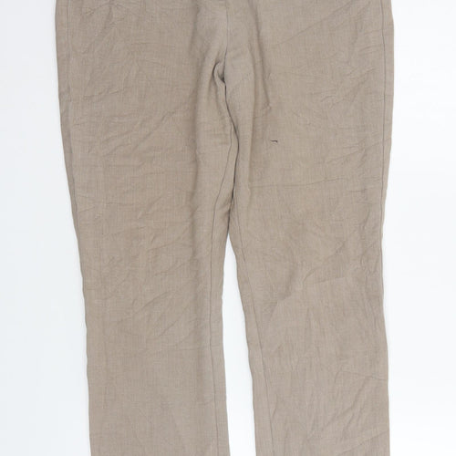 Marks and Spencer Womens Beige   Trousers  Size 12 L25 in