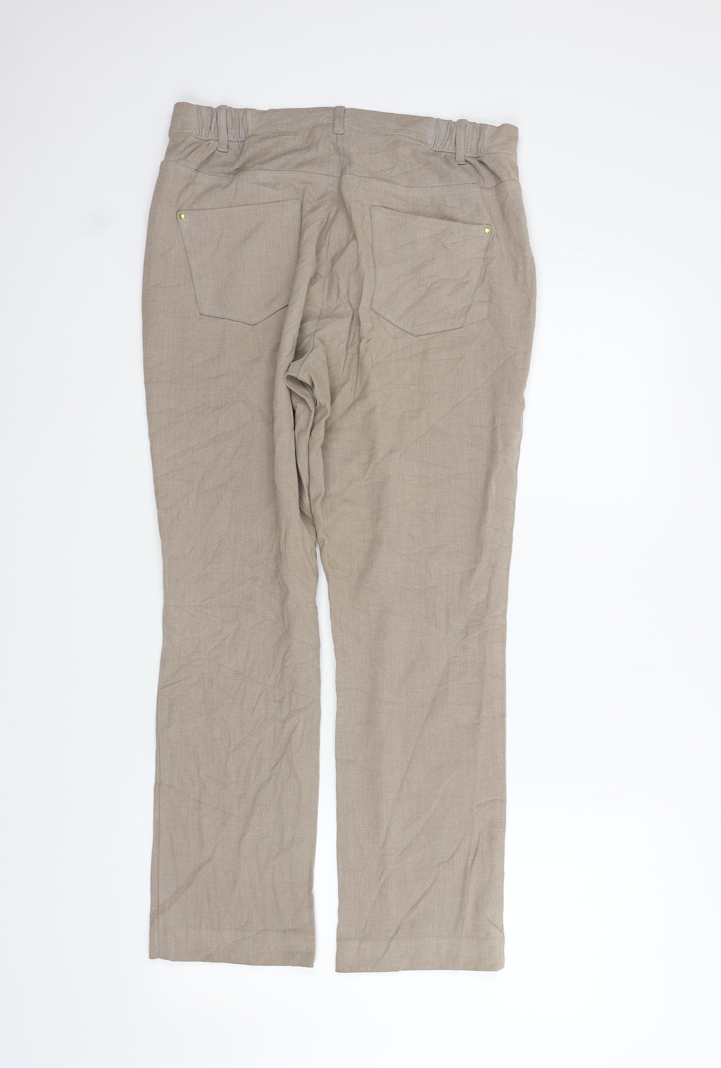 Marks and Spencer Womens Beige   Trousers  Size 12 L25 in