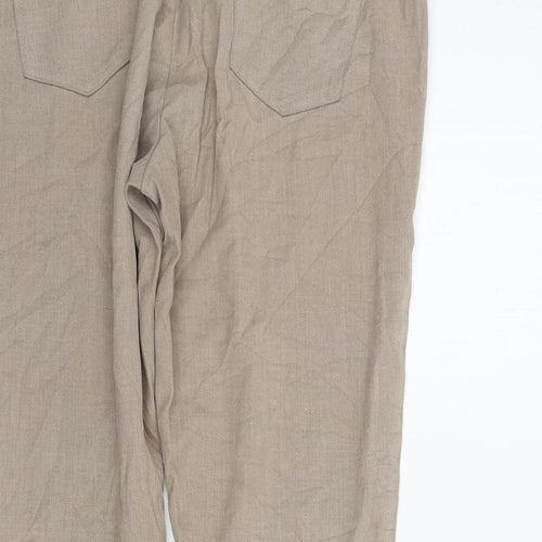 Marks and Spencer Womens Beige   Trousers  Size 12 L25 in