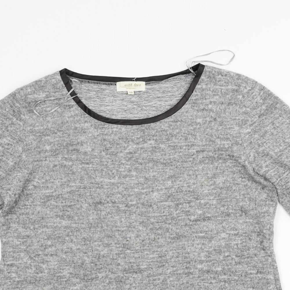 With Love Womens Grey   Fit & Flare  Size 16