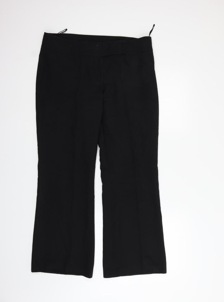 F&F Womens Black Trousers Size 14 L24 in