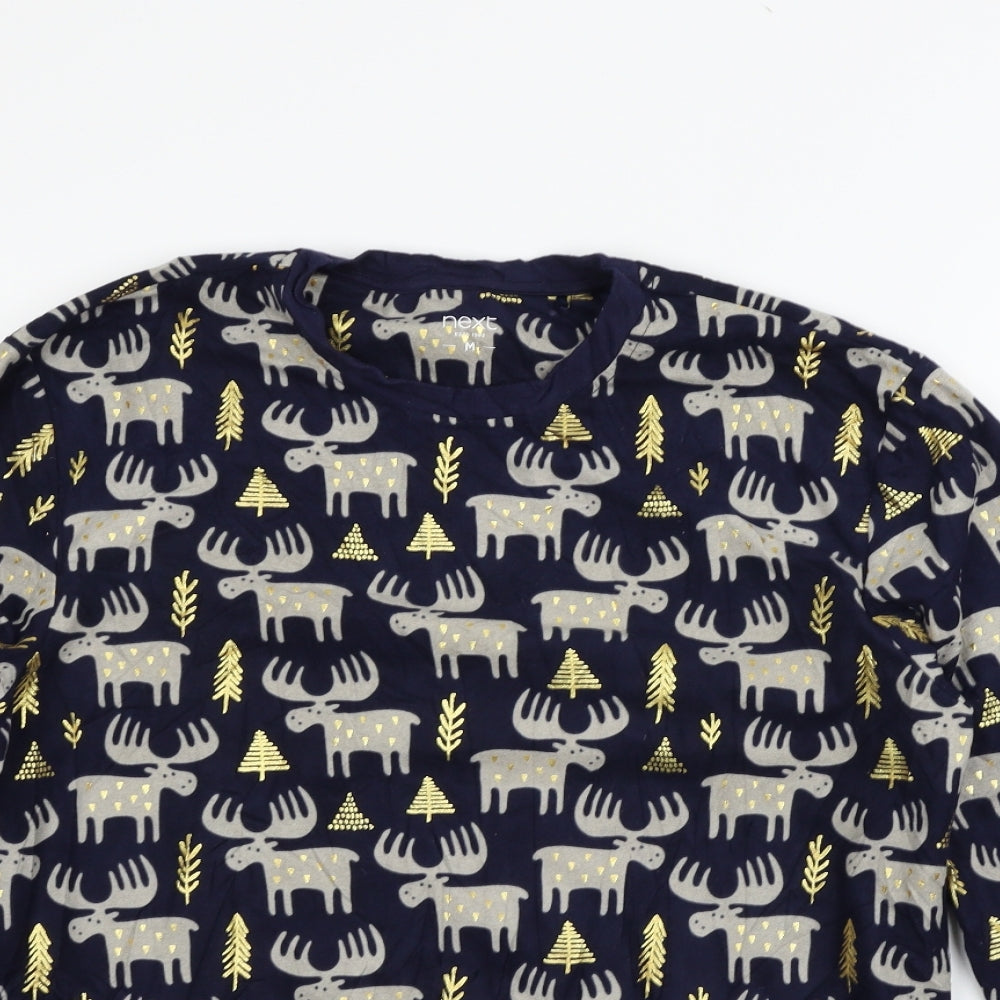 NEXT Mens Blue Geometric  Pullover Jumper Size M