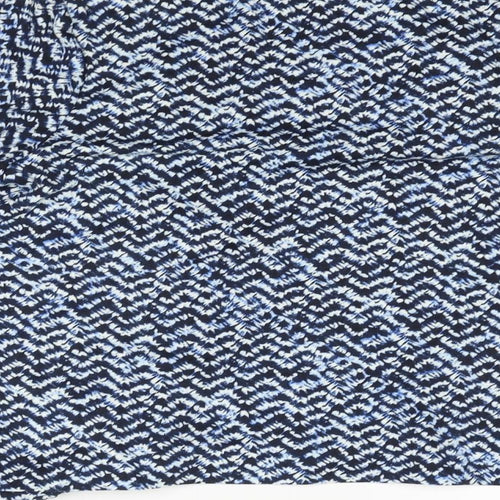 Preworn Womens Blue Geometric  Cardigan Jumper Size M