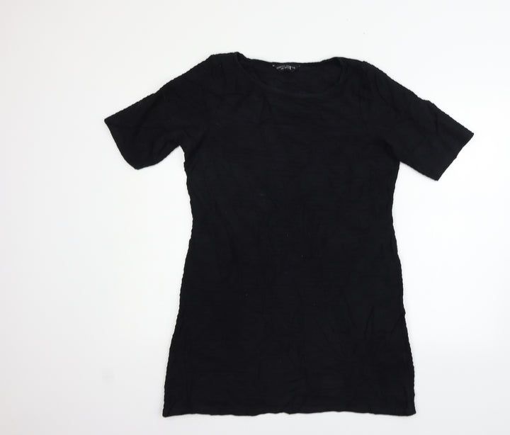Dorothy Perkins Womens Black Houndstooth  Fit & Flare  Size 14