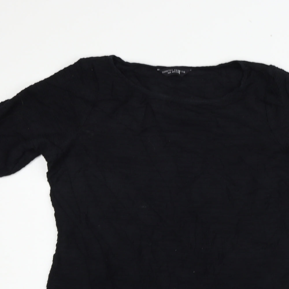 Dorothy Perkins Womens Black Houndstooth  Fit & Flare  Size 14