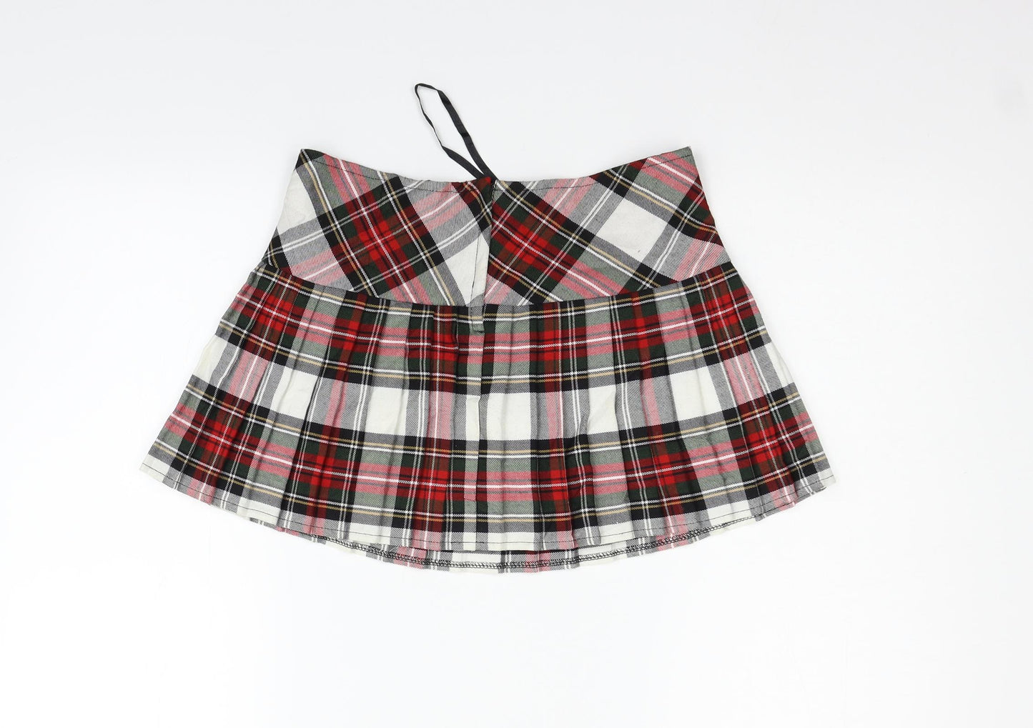 Topshop Womens Red Check  Mini Skirt Size 8