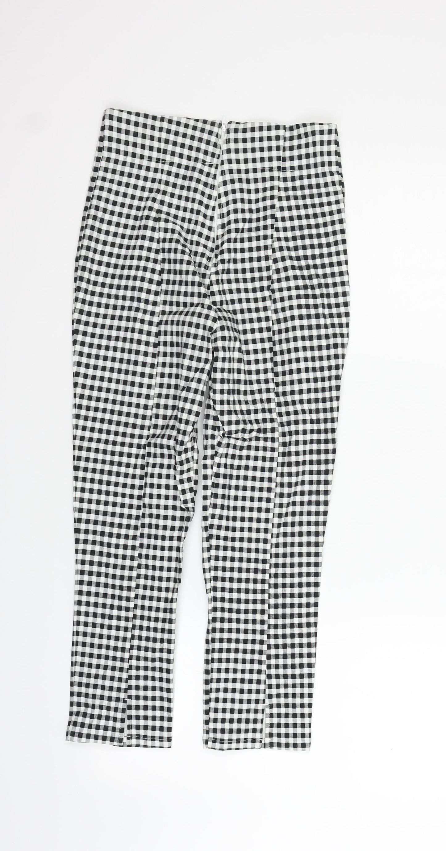 Hell Bunny Womens Black Check  Trousers  Size 10 L22 in