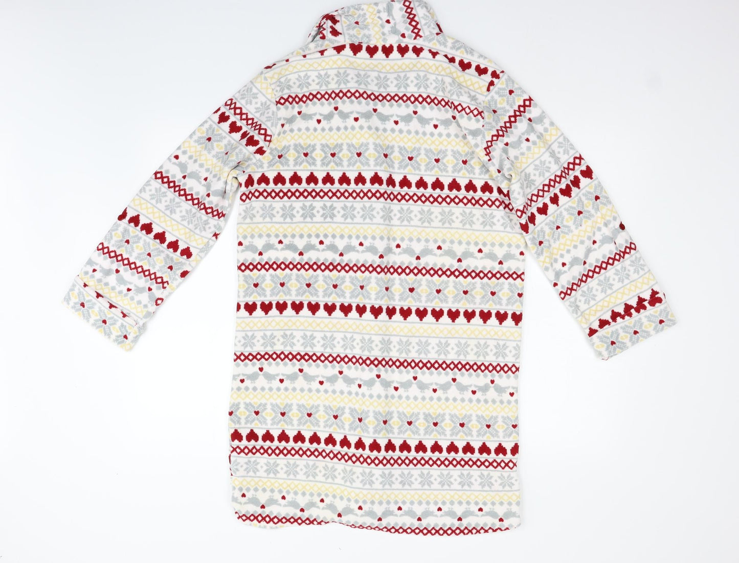 Preworn Womens White Geometric  Top Pyjama Top Size 8