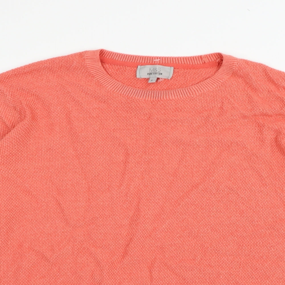 Marks and Spencer Mens Orange   Pullover Jumper Size L