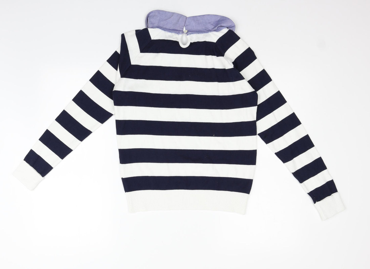 TU Womens Blue Striped  Pullover Jumper Size 10