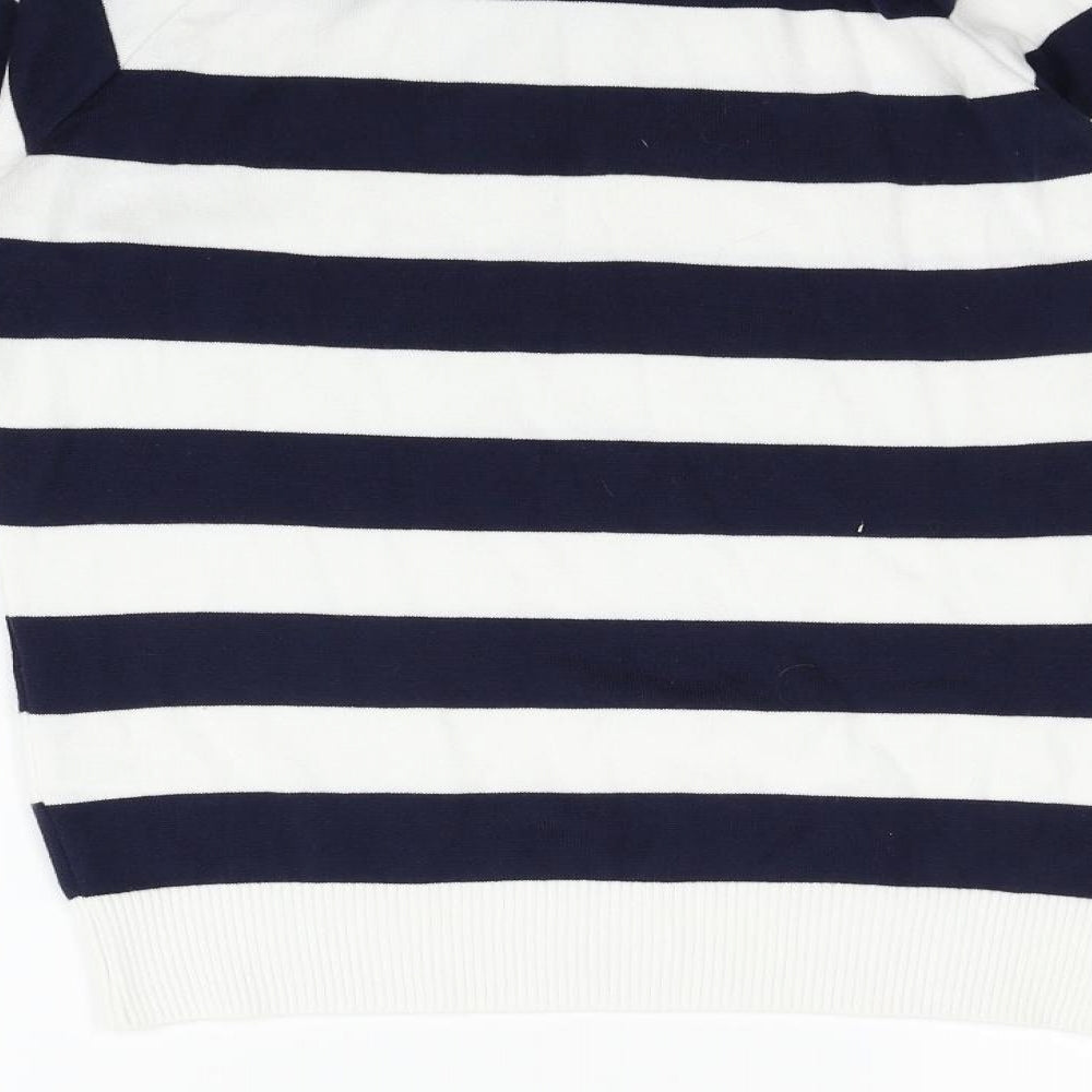 TU Womens Blue Striped  Pullover Jumper Size 10