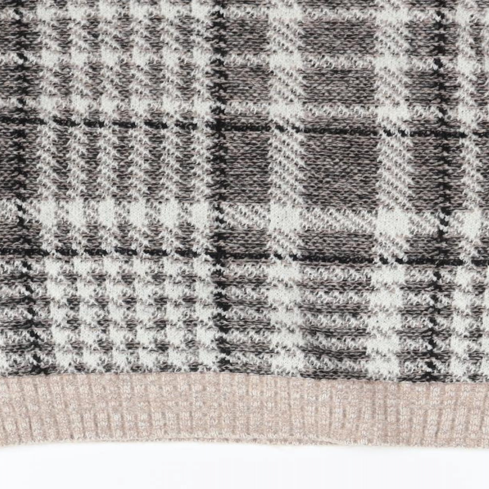 New Look Womens Beige Check  Pullover Jumper Size M