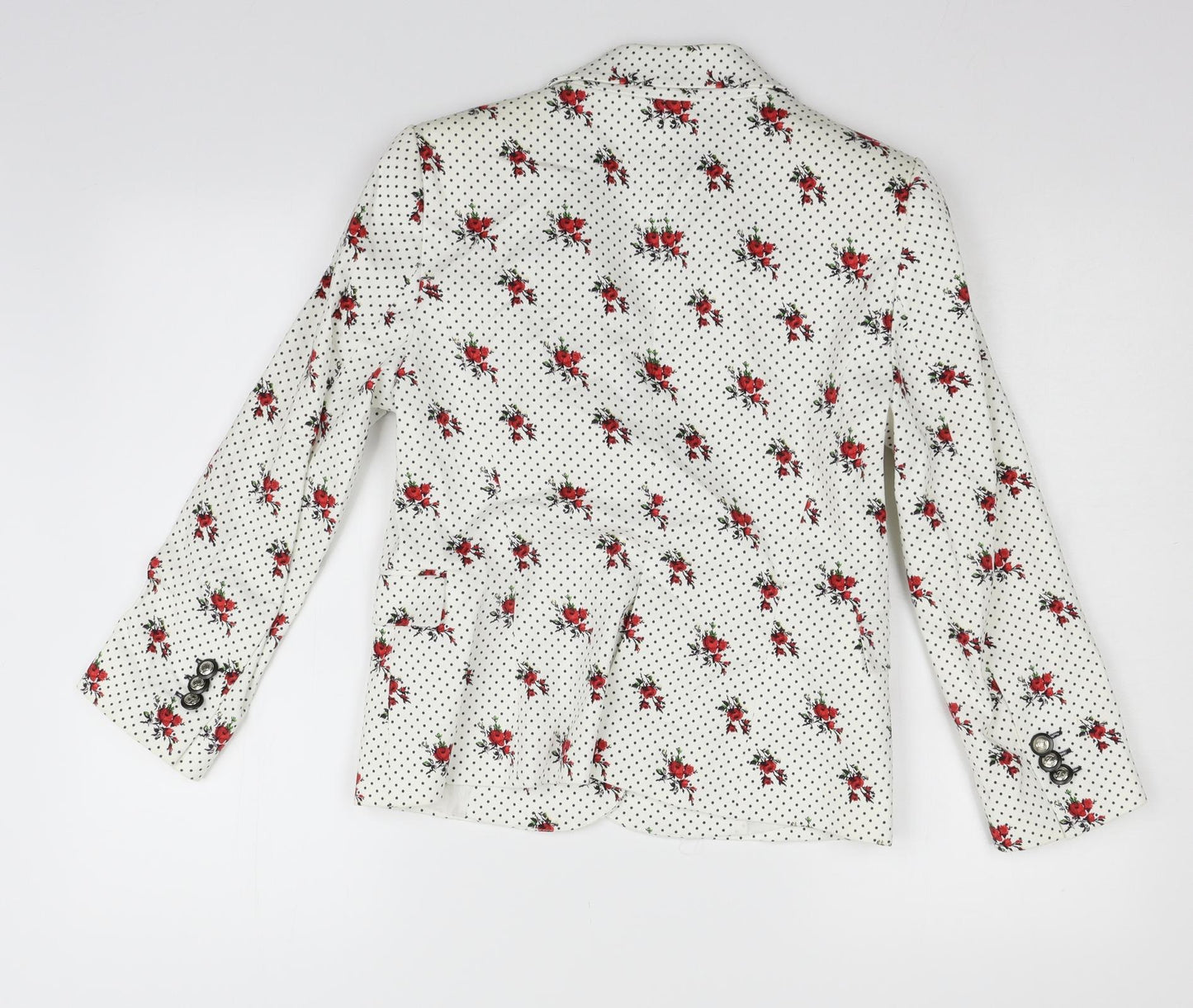 Zara Womens Silver Floral  Jacket Blazer Size M