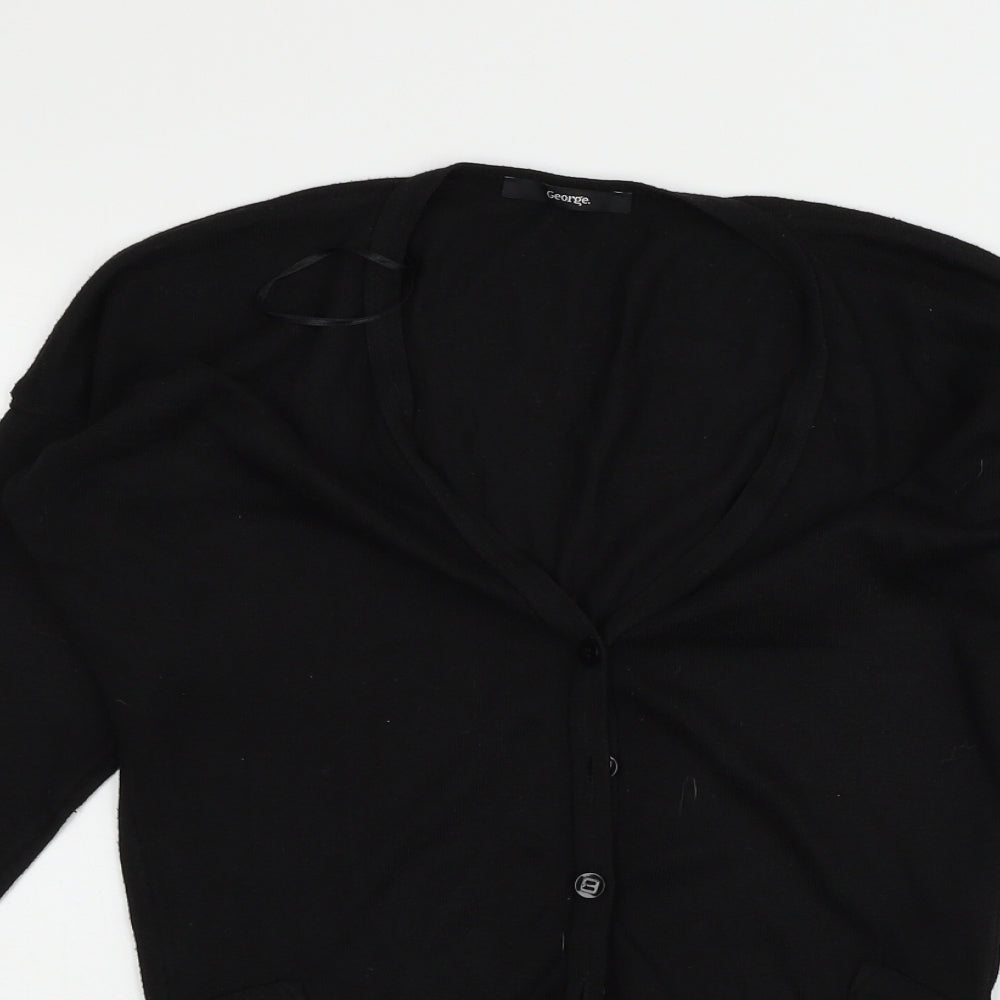 George Girls Black   Cardigan Jumper Size 9-10 Years