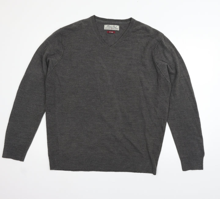 Twisted Soul Mens Grey Pullover Jumper Size XL