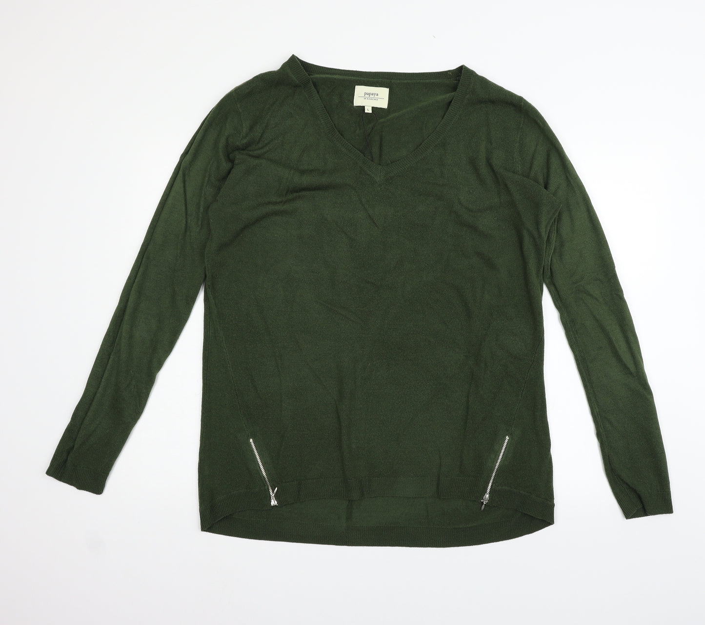 Papaya Womens Green   Pullover Jumper Size L