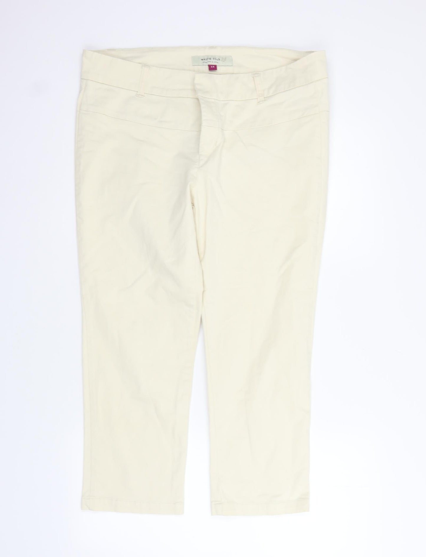 werid fish Womens Beige   Trousers  Size 14 L23 in
