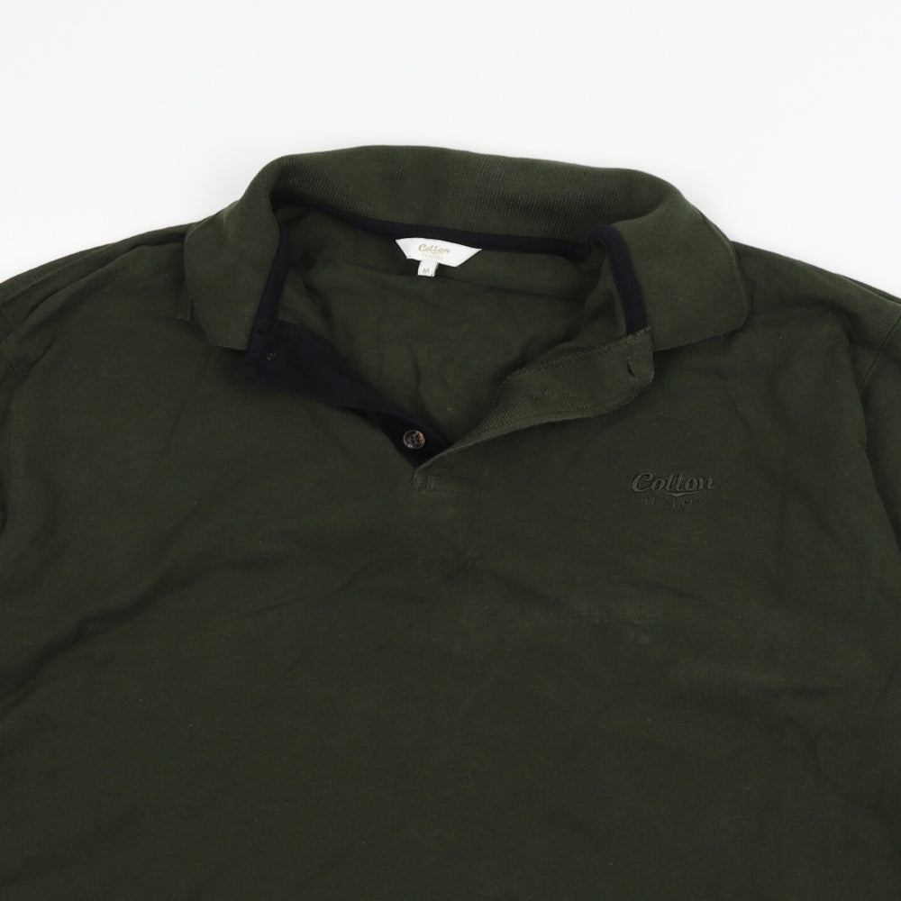 Cotton Traders Mens Green    Polo Size M