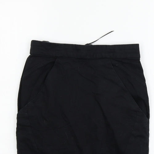 Topshop Womens Black   Flare Skirt Size 6