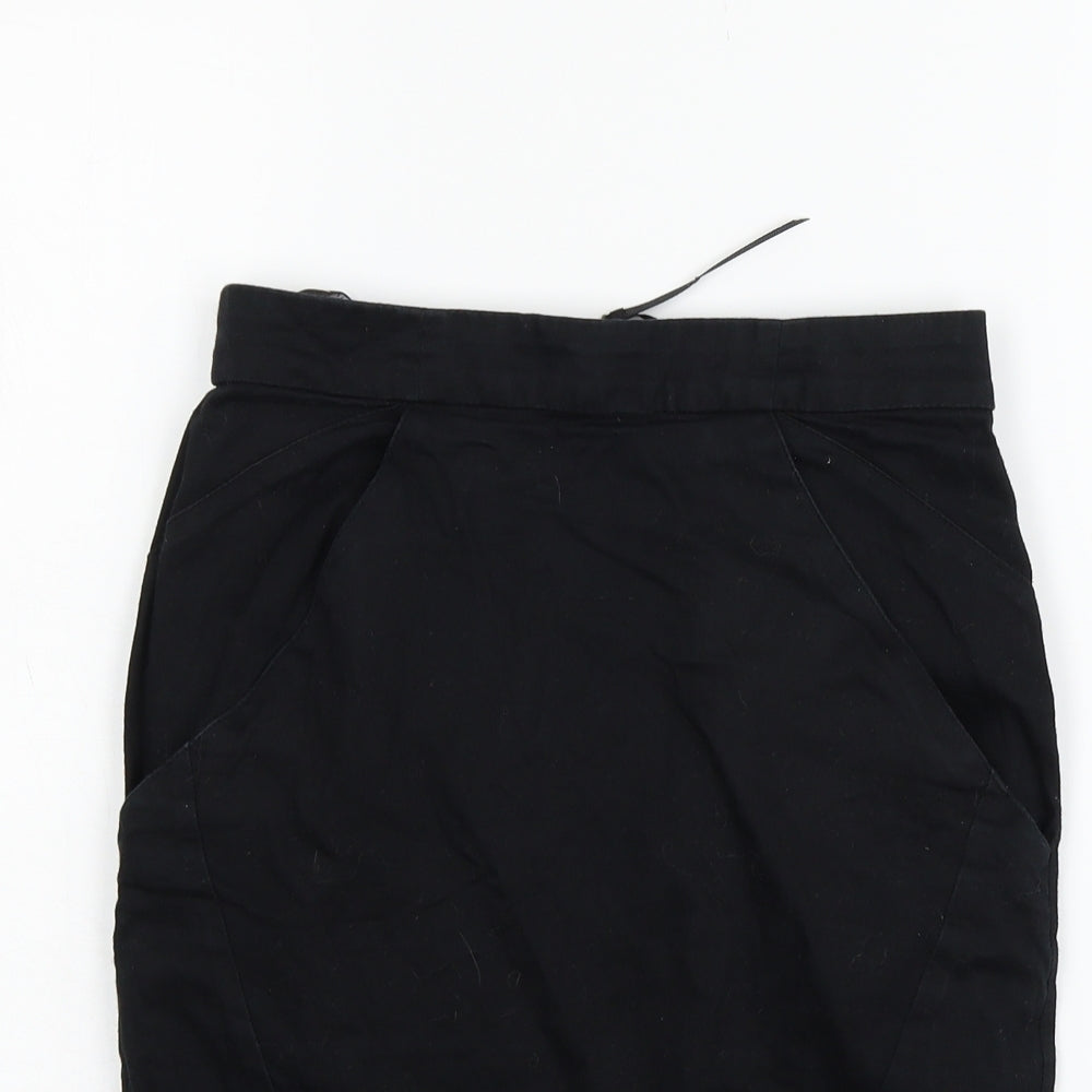 Topshop Womens Black   Flare Skirt Size 6