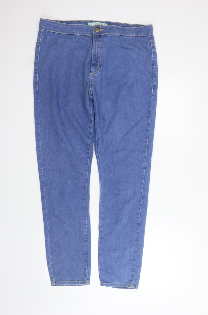 deniem & co Womens Blue Straight Jeans Size 16 L27 in