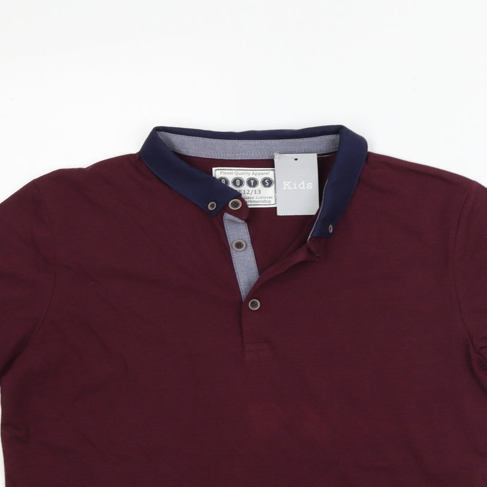 Matalan Boys Purple   Basic Polo Size 12-13 Years