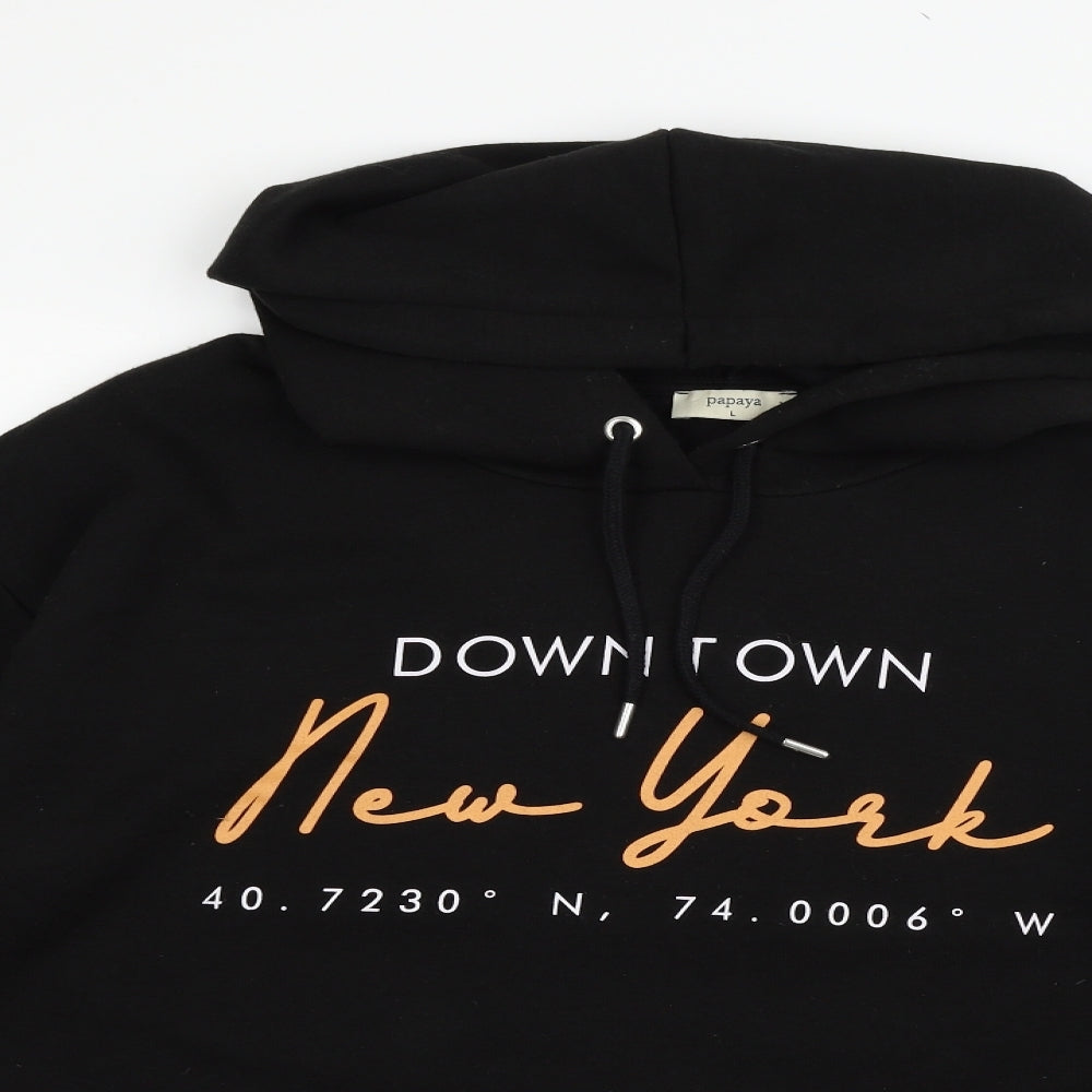 Papaya Womens Blue   Pullover Hoodie Size L