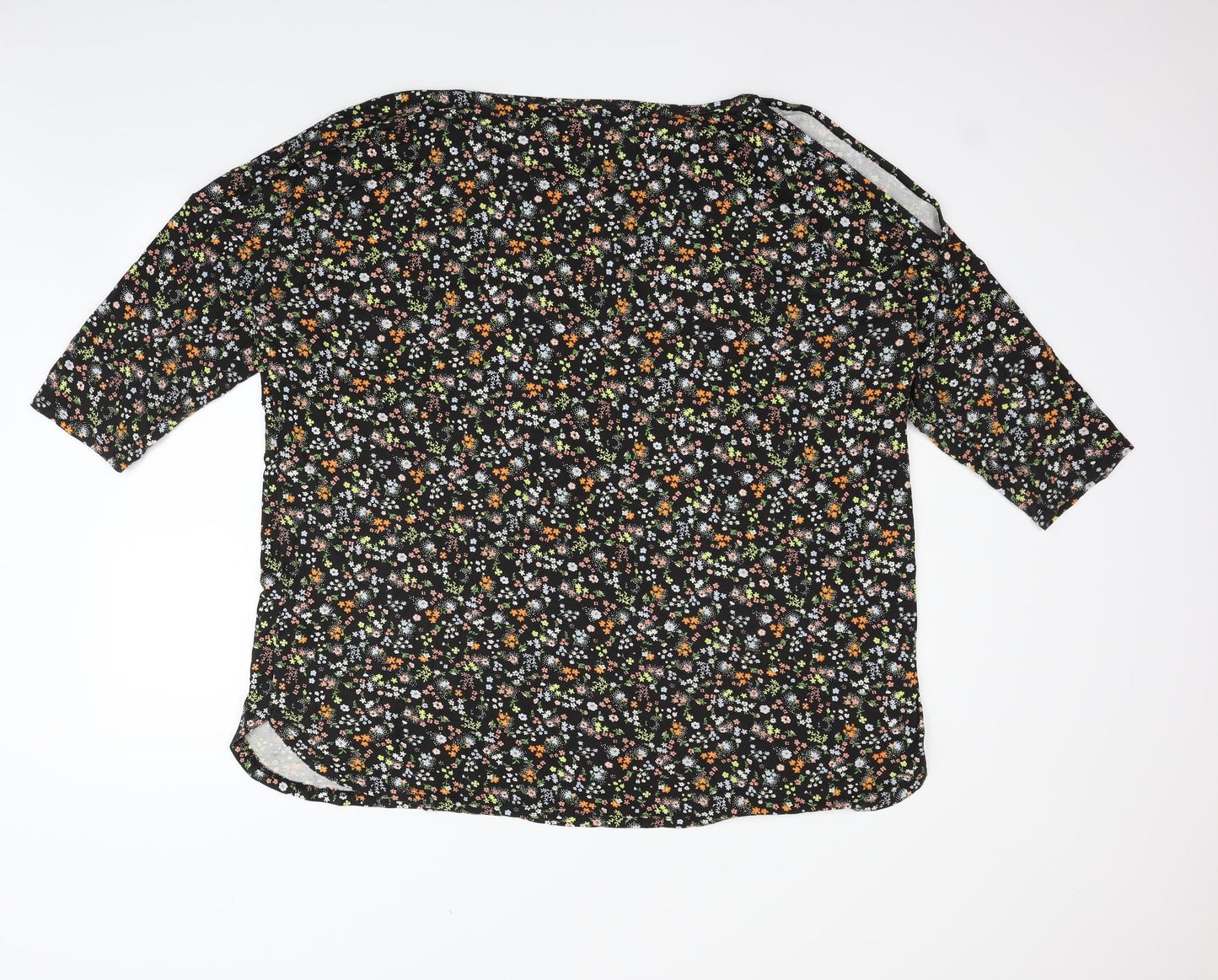 CAPSULE  Womens Beige Floral  Basic T-Shirt Size 24