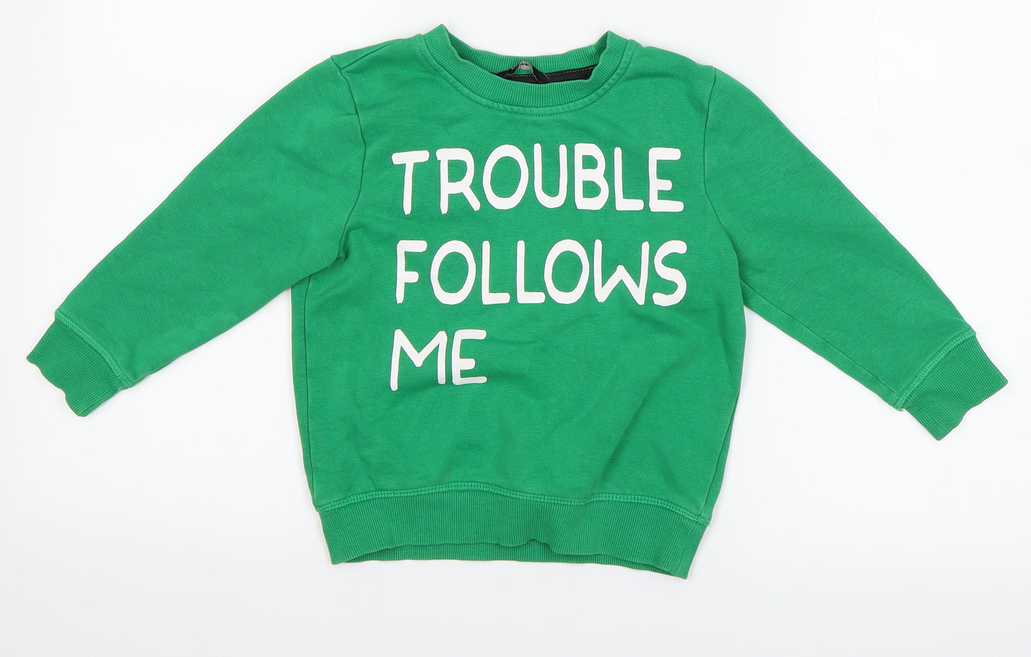 George Boys Green   Pullover Jumper Size 3-4 Years