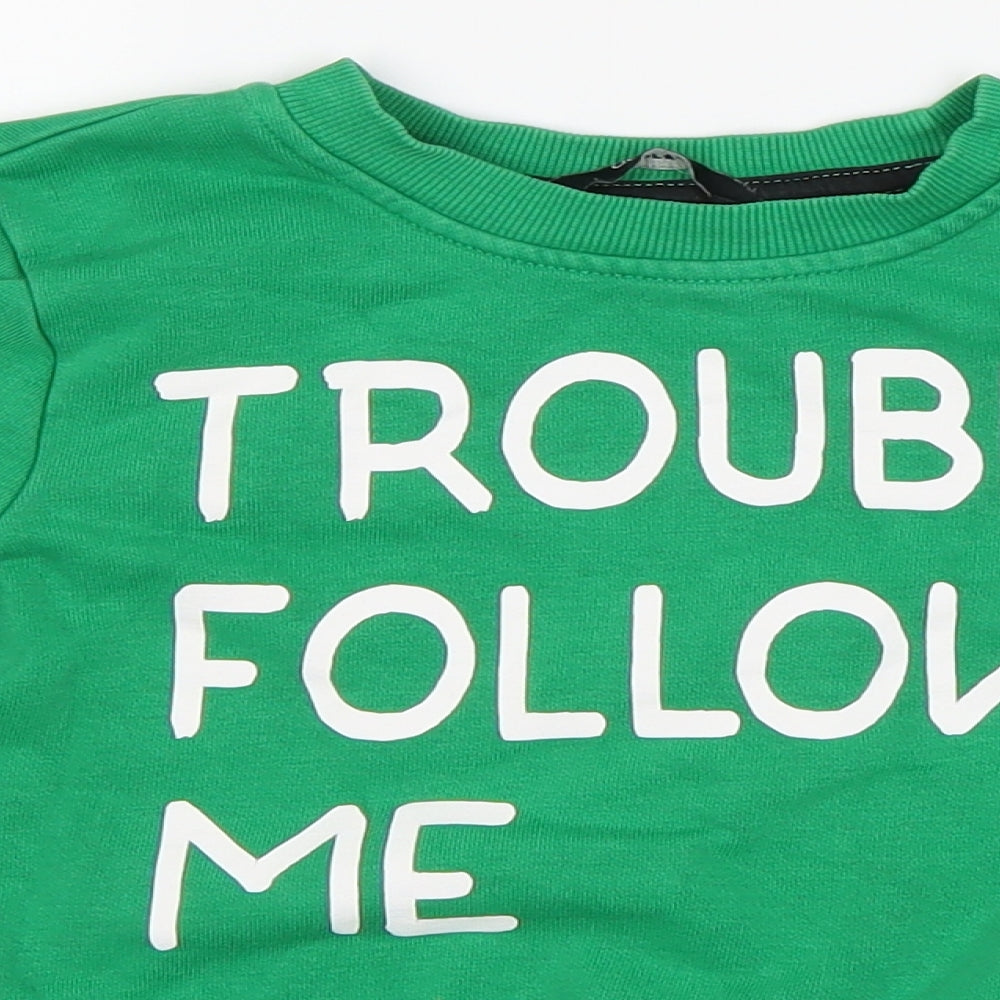 George Boys Green   Pullover Jumper Size 3-4 Years