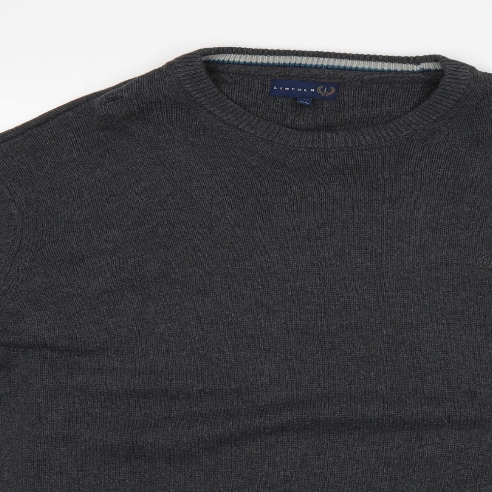 Lincoln Mens Grey   Henley Jumper Size XL